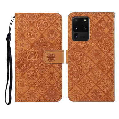 Ethnic Style Embossed Pattern Horizontal Flip Leather Case with Holder & Card Slots & Wallet & Lanyard, For Samsung Galaxy S20, For Samsung Galaxy S20 FE, For Samsung Galaxy S20+, For Samsung Galaxy S20 Ultra, For Samsung Galaxy Galaxy S21 5G          ...