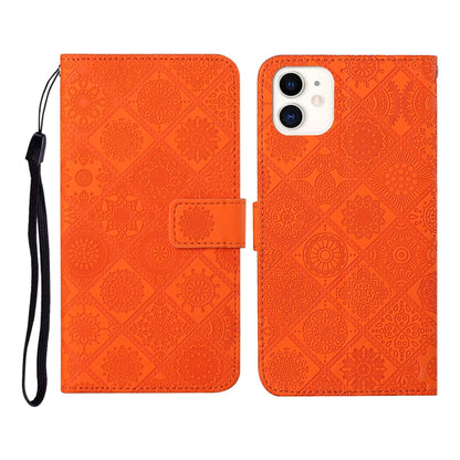 Ethnic Style Embossed Pattern Horizontal Flip Leather Case with Holder & Card Slots & Wallet & Lanyard, For iPhone 12, For iPhone 12 Mini, For iPhone 12 Pro Max, For iPhone SE 2022 / SE 2020 / 8 / 7, For iPhone XR, For iPhone XS Max