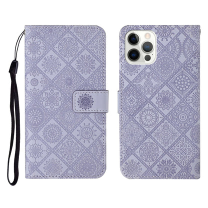 Ethnic Style Embossed Pattern Horizontal Flip Leather Case with Holder & Card Slots & Wallet & Lanyard, For iPhone 12, For iPhone 12 Mini, For iPhone 12 Pro Max, For iPhone SE 2022 / SE 2020 / 8 / 7, For iPhone XR, For iPhone XS Max