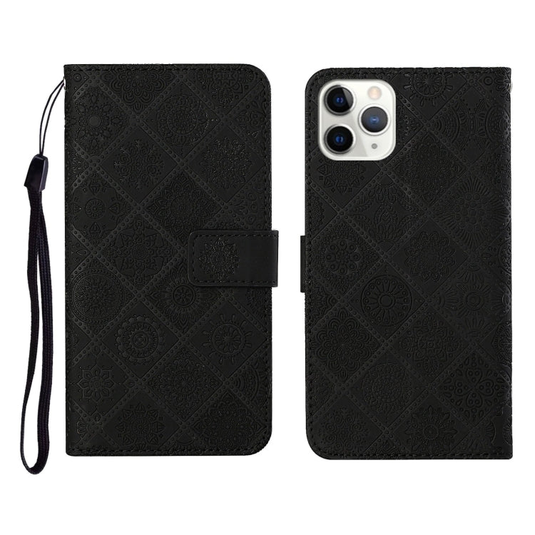 Ethnic Style Embossed Pattern Horizontal Flip Leather Case with Holder & Card Slots & Wallet & Lanyard, For iPhone 12, For iPhone 12 Mini, For iPhone 12 Pro Max, For iPhone SE 2022 / SE 2020 / 8 / 7, For iPhone XR, For iPhone XS Max