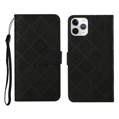 Ethnic Style Embossed Pattern Horizontal Flip Leather Case with Holder & Card Slots & Wallet & Lanyard, For iPhone 12, For iPhone 12 Mini, For iPhone 12 Pro Max, For iPhone SE 2022 / SE 2020 / 8 / 7, For iPhone XR, For iPhone XS Max