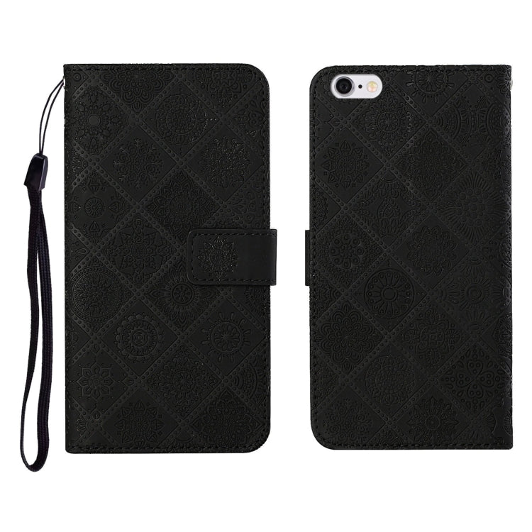 Ethnic Style Embossed Pattern Horizontal Flip Leather Case with Holder & Card Slots & Wallet & Lanyard, For iPhone 12, For iPhone 12 Mini, For iPhone 12 Pro Max, For iPhone SE 2022 / SE 2020 / 8 / 7, For iPhone XR, For iPhone XS Max
