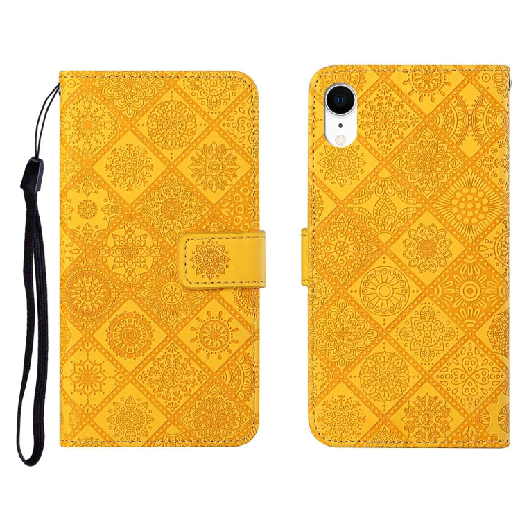 Ethnic Style Embossed Pattern Horizontal Flip Leather Case with Holder & Card Slots & Wallet & Lanyard, For iPhone 12, For iPhone 12 Mini, For iPhone 12 Pro Max, For iPhone SE 2022 / SE 2020 / 8 / 7, For iPhone XR, For iPhone XS Max