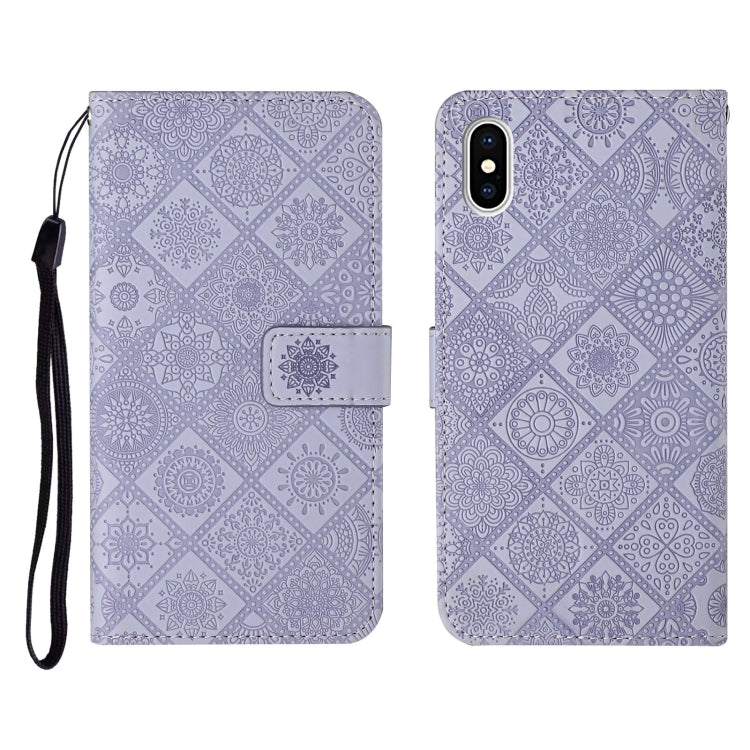 Ethnic Style Embossed Pattern Horizontal Flip Leather Case with Holder & Card Slots & Wallet & Lanyard, For iPhone 12, For iPhone 12 Mini, For iPhone 12 Pro Max, For iPhone SE 2022 / SE 2020 / 8 / 7, For iPhone XR, For iPhone XS Max