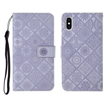 Ethnic Style Embossed Pattern Horizontal Flip Leather Case with Holder & Card Slots & Wallet & Lanyard, For iPhone 12, For iPhone 12 Mini, For iPhone 12 Pro Max, For iPhone SE 2022 / SE 2020 / 8 / 7, For iPhone XR, For iPhone XS Max