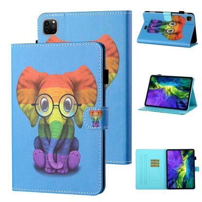 Coloured Drawing Stitching Horizontal Flip Leather Case with Holder & Card Slot & Sleep / Wake-up Function, For iPad Pro 11 (2020) / (2018), For iPad 10.2 2021 / 2020 / 2019 / Air (2019), For iPad Air / Air 2 / 9.7 (2017) & (2018)                      ...
