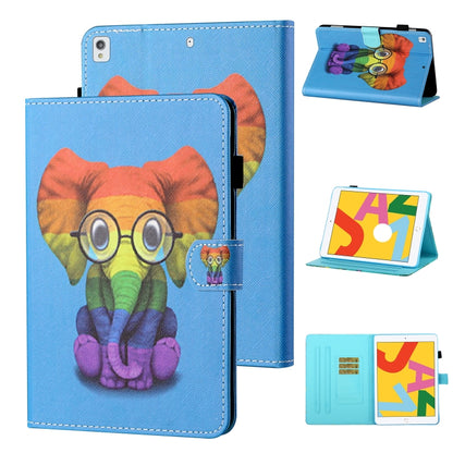 Coloured Drawing Stitching Horizontal Flip Leather Case with Holder & Card Slot & Sleep / Wake-up Function, For iPad Pro 11 (2020) / (2018), For iPad 10.2 2021 / 2020 / 2019 / Air (2019), For iPad Air / Air 2 / 9.7 (2017) & (2018)                      ...