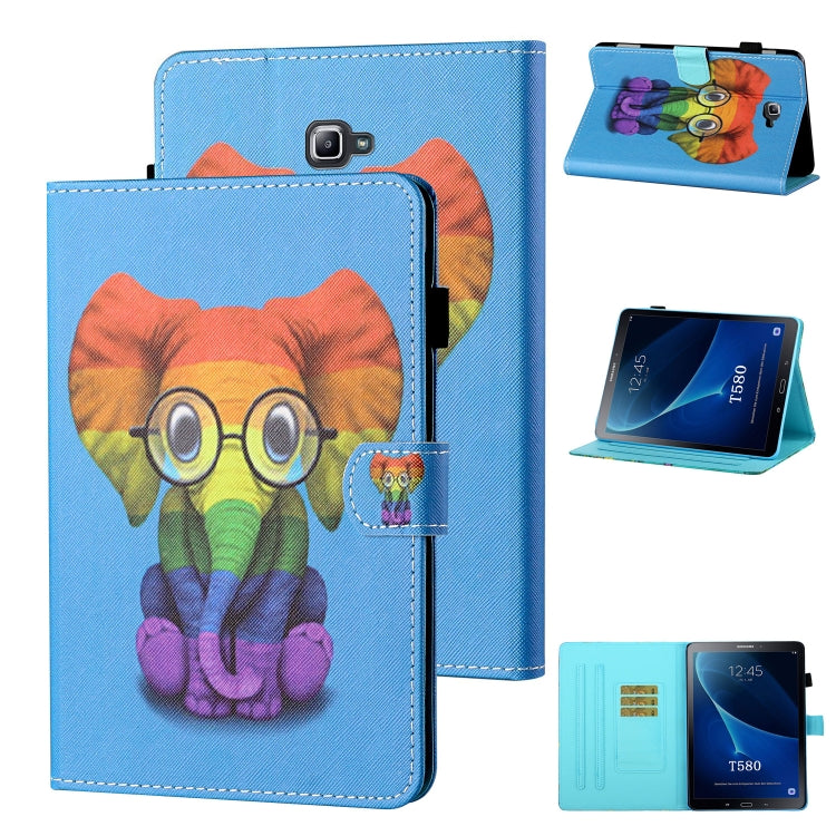 Coloured Drawing Stitching Horizontal Flip Leather Case with Holder & Card Slot & Sleep / Wake-up Function, For Samsung Galaxy Tab A7 10.4 (2020) T500/T505, For Samsung Galaxy Tab S6 Lite P610/P615, For Samsung Galaxy Tab A 8.0 (2019) T290/T295        ...