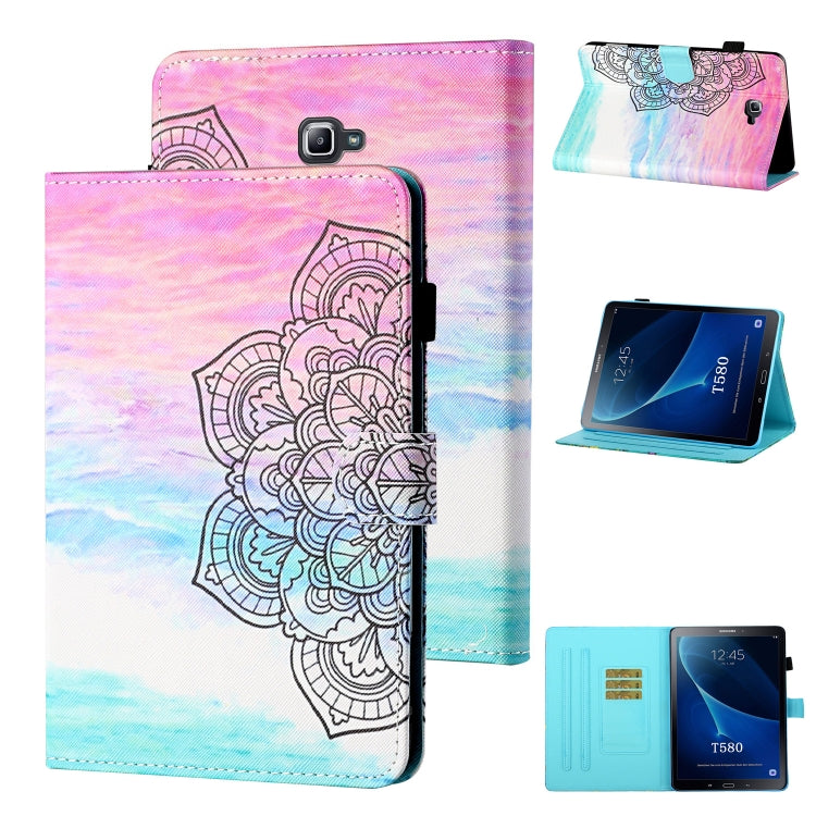 Coloured Drawing Stitching Horizontal Flip Leather Case with Holder & Card Slot & Sleep / Wake-up Function, For Samsung Galaxy Tab A7 10.4 (2020) T500/T505, For Samsung Galaxy Tab S6 Lite P610/P615, For Samsung Galaxy Tab A 8.0 (2019) T290/T295        ...