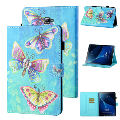 Coloured Drawing Stitching Horizontal Flip Leather Case with Holder & Card Slot & Sleep / Wake-up Function, For Samsung Galaxy Tab A7 10.4 (2020) T500/T505, For Samsung Galaxy Tab S6 Lite P610/P615, For Samsung Galaxy Tab A 8.0 (2019) T290/T295        ...