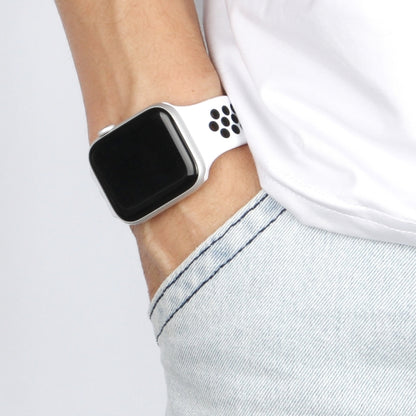 Elastic Silicone Watchband For Apple Watch Series 6 & SE & 5 & 4 44mm / 3 & 2 & 1 42mm, 150mm (Black White), 150mm (Black Red), 150mm (Light Pink White), 150mm (Blue White), 150mm (Grey Black), 160mm (Black White), 160mm (Black Red)                    ...