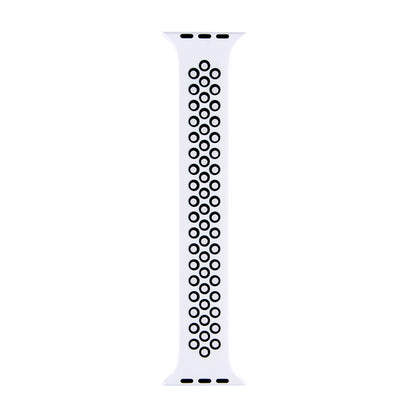 Elastic Silicone Watchband For Apple Watch Series 6 & SE & 5 & 4 40mm / 3 & 2 & 1 38mm, Length: 160mm, 160mm (White Black), 160mm (Black), 160mm (Black Yellow), 160mm (Black Grey), 160mm (Red Black), 160mm (Black White), 160mm (Black Red)              ...