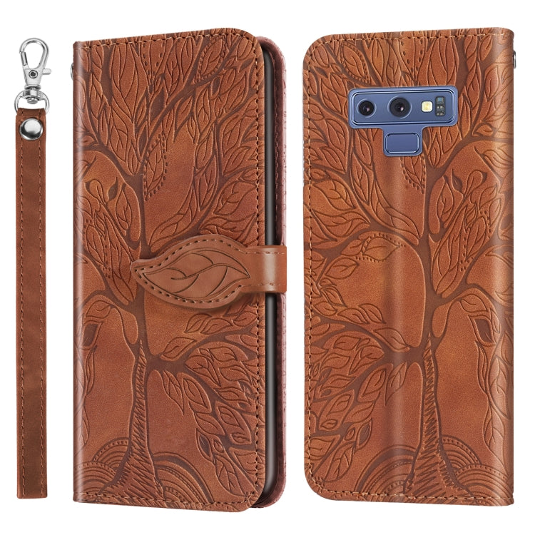 Life of Tree Embossing Pattern Horizontal Flip Leather Case with Holder & Card Slot & Wallet & Photo Frame & Lanyard, For Samsung Galaxy Note8, For Samsung Galaxy Note9, For Samsung Galaxy Note10, For Samsung Galaxy Note10+, For Samsung Galaxy Note20  ...