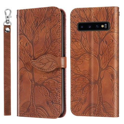 Life of Tree Embossing Pattern Horizontal Flip Leather Case with Holder & Card Slot & Wallet & Photo Frame & Lanyard, For Samsung Galaxy S9+, For Samsung Galaxy S10, For Samsung Galaxy S10+, For Samsung Galaxy S10e, For Samsung Galaxy S20              ...