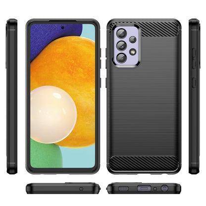 Brushed Texture Carbon Fiber TPU Case, For Samsung Galaxy A52 5G, For Samsung Galaxy A72 5G