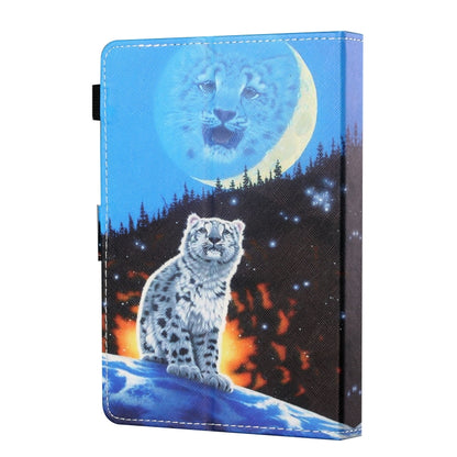 Sewing Thread Horizontal Painted Flat Leather Case with Pen Cover & Anti Skid Strip & Card Slot & Holder, For 7 inch Tablet PC Universal, For 8 inch Tablet PC Universal, For 10 inch Tablet PC Universal, For Huawei MediaPad T5 10 inch