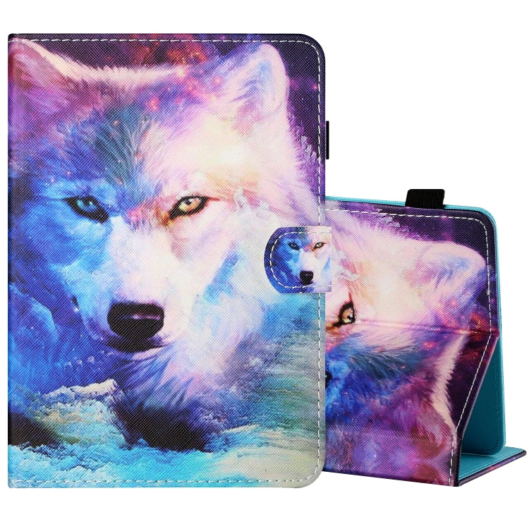 Sewing Thread Horizontal Painted Flat Leather Case with Pen Cover & Anti Skid Strip & Card Slot & Holder, For 7 inch Tablet PC Universal, For 8 inch Tablet PC Universal, For 10 inch Tablet PC Universal, For Huawei MediaPad T5 10 inch