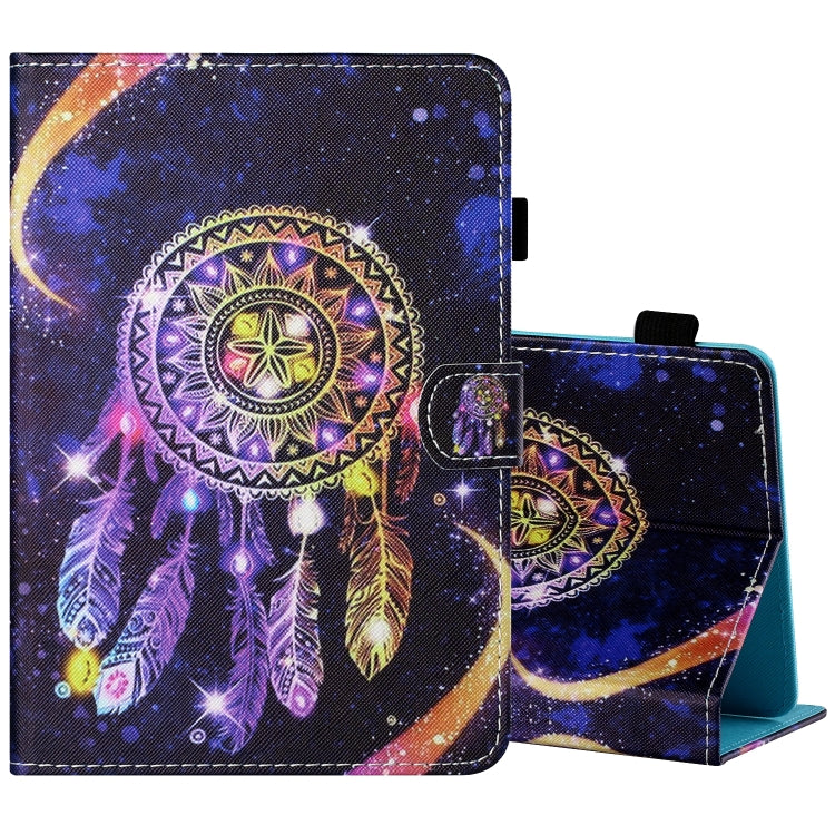 Sewing Thread Horizontal Painted Flat Leather Case with Pen Cover & Anti Skid Strip & Card Slot & Holder, For 7 inch Tablet PC Universal, For 8 inch Tablet PC Universal, For 10 inch Tablet PC Universal, For Huawei MediaPad T5 10 inch
