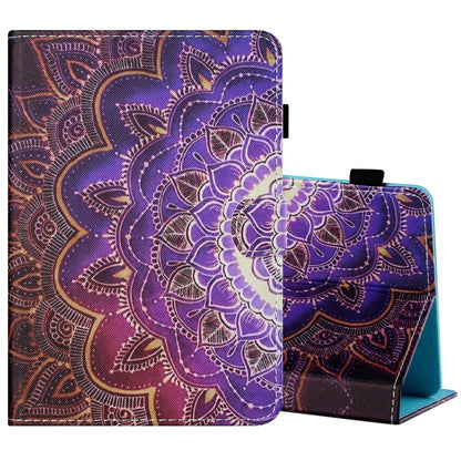 Sewing Thread Horizontal Painted Flat Leather Case with Pen Cover & Anti Skid Strip & Card Slot & Holder, For 7 inch Tablet PC Universal, For 8 inch Tablet PC Universal, For 10 inch Tablet PC Universal, For Huawei MediaPad T5 10 inch