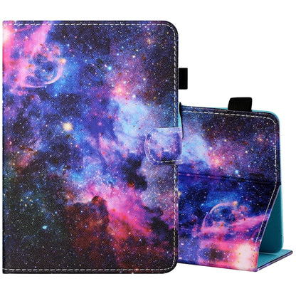 Sewing Thread Horizontal Painted Flat Leather Case with Pen Cover & Anti Skid Strip & Card Slot & Holder, For 7 inch Tablet PC Universal, For 8 inch Tablet PC Universal, For 10 inch Tablet PC Universal, For Huawei MediaPad T5 10 inch