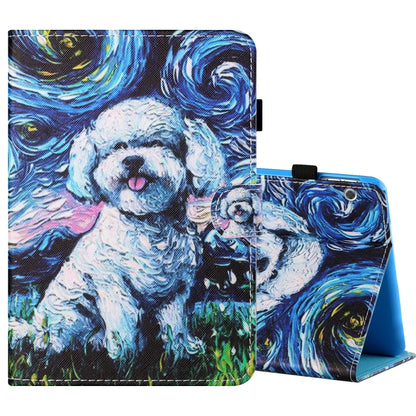 Sewing Thread Horizontal Painted Flat Leather Case with Pen Cover & Anti Skid Strip & Card Slot & Holder, For 7 inch Tablet PC Universal, For 8 inch Tablet PC Universal, For 10 inch Tablet PC Universal, For Huawei MediaPad T5 10 inch