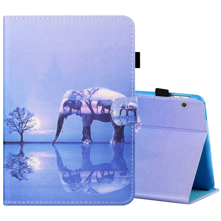 Sewing Thread Horizontal Painted Flat Leather Case with Pen Cover & Anti Skid Strip & Card Slot & Holder, For 7 inch Tablet PC Universal, For 8 inch Tablet PC Universal, For 10 inch Tablet PC Universal, For Huawei MediaPad T5 10 inch