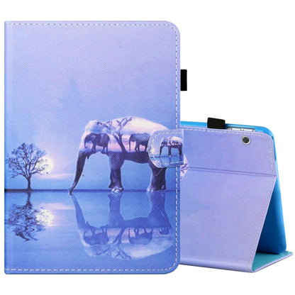 Sewing Thread Horizontal Painted Flat Leather Case with Pen Cover & Anti Skid Strip & Card Slot & Holder, For 7 inch Tablet PC Universal, For 8 inch Tablet PC Universal, For 10 inch Tablet PC Universal, For Huawei MediaPad T5 10 inch