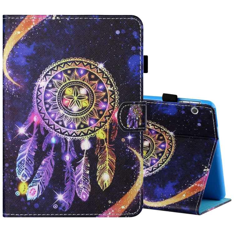 Sewing Thread Horizontal Painted Flat Leather Case with Pen Cover & Anti Skid Strip & Card Slot & Holder, For 7 inch Tablet PC Universal, For 8 inch Tablet PC Universal, For 10 inch Tablet PC Universal, For Huawei MediaPad T5 10 inch