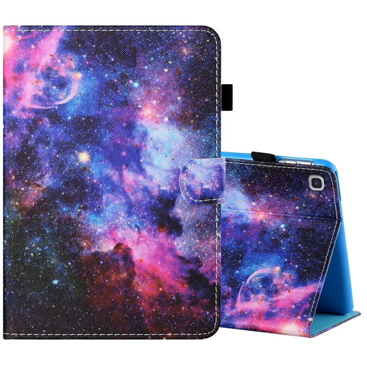 Sewing Thread Horizontal Painted Flat Leather Case with Pen Cover & Anti Skid Strip & Card Slot & Holder, For Amazon Kindle Fire 7 2019 / 2017 / 2015, For Samsung Galaxy Tab A 10.1 (2019) T510 / T515, For Samsung Galaxy Tab A 8.0 (2019) T290 / T295