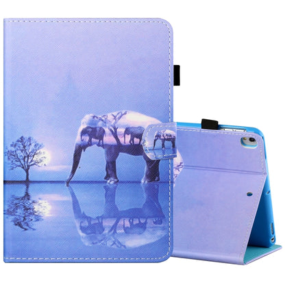 Sewing Thread Horizontal Painted Flat Leather Case with Pen Cover & Anti Skid Strip & Card Slot & Holder & Sleep / Wake-up Function, For iPad Mini 5 / 4 / 3 / 2 / 1, For iPad 10.2 / iPad Air 10.5 (2019), For iPad Pro 11 inch (2020) / (2018), For iPad Air