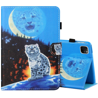 Sewing Thread Horizontal Painted Flat Leather Case with Pen Cover & Anti Skid Strip & Card Slot & Holder & Sleep / Wake-up Function, For iPad Mini 5 / 4 / 3 / 2 / 1, For iPad 10.2 / iPad Air 10.5 (2019), For iPad Pro 11 inch (2020) / (2018), For iPad Air
