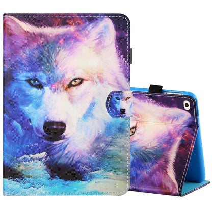 Sewing Thread Horizontal Painted Flat Leather Case with Pen Cover & Anti Skid Strip & Card Slot & Holder & Sleep / Wake-up Function, For iPad Mini 5 / 4 / 3 / 2 / 1, For iPad 10.2 / iPad Air 10.5 (2019), For iPad Pro 11 inch (2020) / (2018), For iPad Air