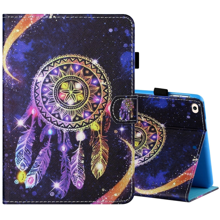 Sewing Thread Horizontal Painted Flat Leather Case with Pen Cover & Anti Skid Strip & Card Slot & Holder & Sleep / Wake-up Function, For iPad Air 2, For  iPad 9.7 (2018) / (2017), For iPad Air 2022 / 2020 10.9