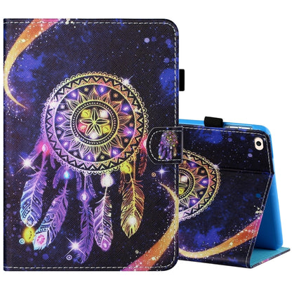 Sewing Thread Horizontal Painted Flat Leather Case with Pen Cover & Anti Skid Strip & Card Slot & Holder & Sleep / Wake-up Function, For iPad Air 2, For  iPad 9.7 (2018) / (2017), For iPad Air 2022 / 2020 10.9