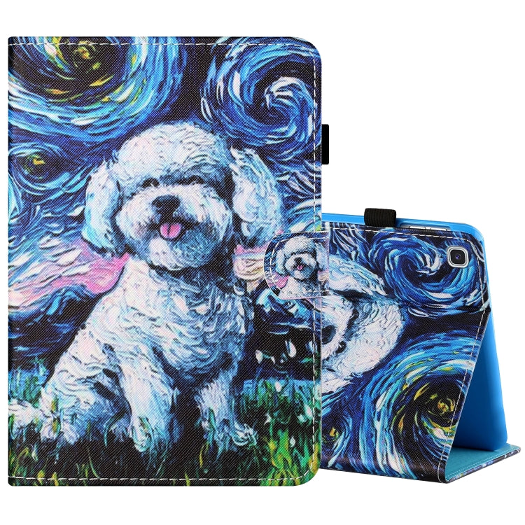 Sewing Thread Horizontal Painted Flat Leather Case with Pen Cover & Anti Skid Strip & Card Slot & Holder & Sleep / Wake-up Function, For Samsung Galaxy Tab S6 Lite SM-P610 / 615, For Amazon Kindle Fire HD8 2020, For Samsung Galaxy Tab A7 2020 T500 / T5...