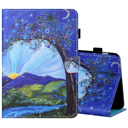 Sewing Thread Horizontal Painted Flat Leather Case with Pen Cover & Anti Skid Strip & Card Slot & Holder & Sleep / Wake-up Function, For Samsung Galaxy Tab S6 Lite SM-P610 / 615, For Amazon Kindle Fire HD8 2020, For Samsung Galaxy Tab A7 2020 T500 / T5...