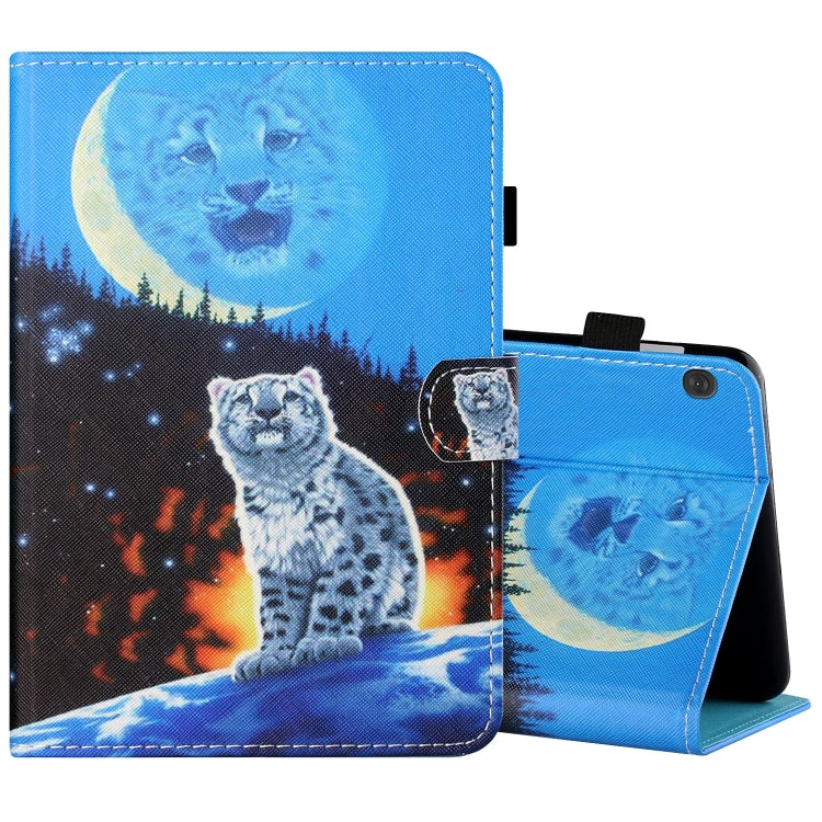 Sewing Thread Horizontal Painted Flat Leather Case with Pen Cover & Anti Skid Strip & Card Slot & Holder & Sleep / Wake-up Function, For Samsung Galaxy Tab S6 Lite SM-P610 / 615, For Amazon Kindle Fire HD8 2020, For Samsung Galaxy Tab A7 2020 T500 / T5...
