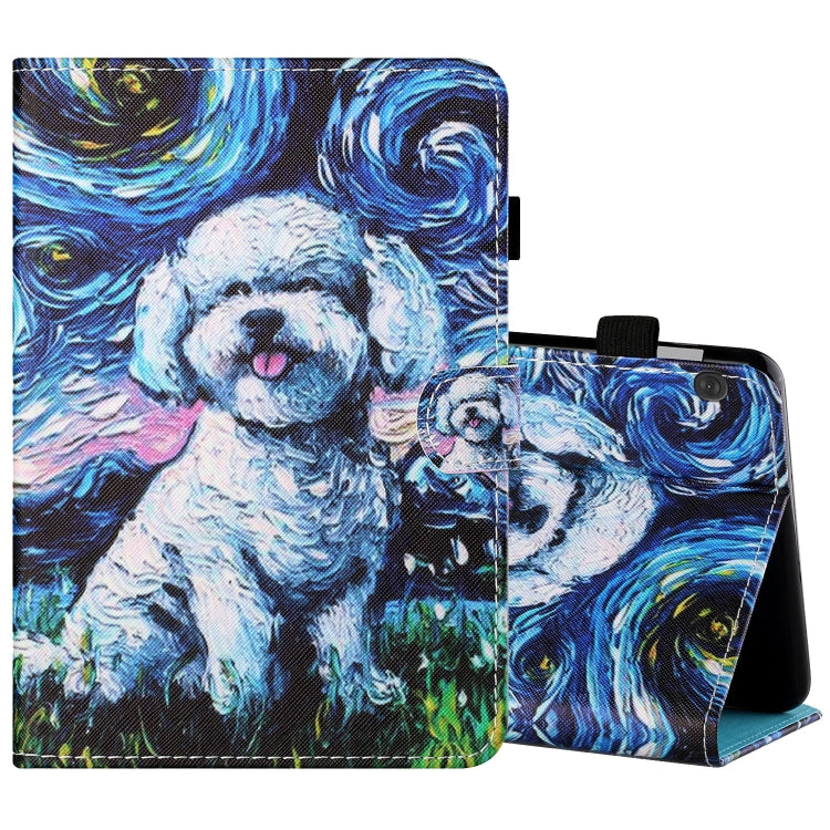 Sewing Thread Horizontal Painted Flat Leather Case with Pen Cover & Anti Skid Strip & Card Slot & Holder & Sleep / Wake-up Function, For Samsung Galaxy Tab S6 Lite SM-P610 / 615, For Amazon Kindle Fire HD8 2020, For Samsung Galaxy Tab A7 2020 T500 / T5...
