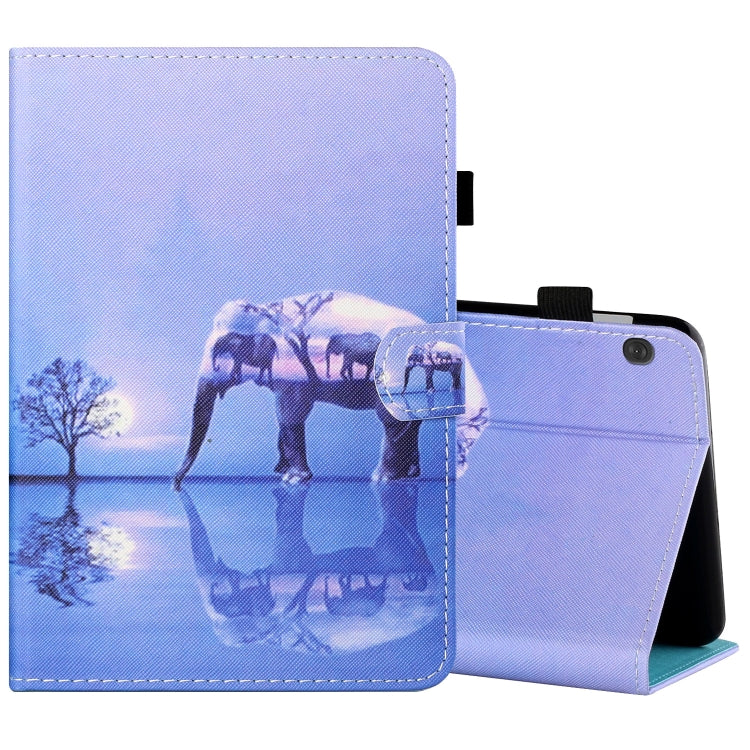 Sewing Thread Horizontal Painted Flat Leather Case with Pen Cover & Anti Skid Strip & Card Slot & Holder & Sleep / Wake-up Function, For Samsung Galaxy Tab S6 Lite SM-P610 / 615, For Amazon Kindle Fire HD8 2020, For Samsung Galaxy Tab A7 2020 T500 / T5...