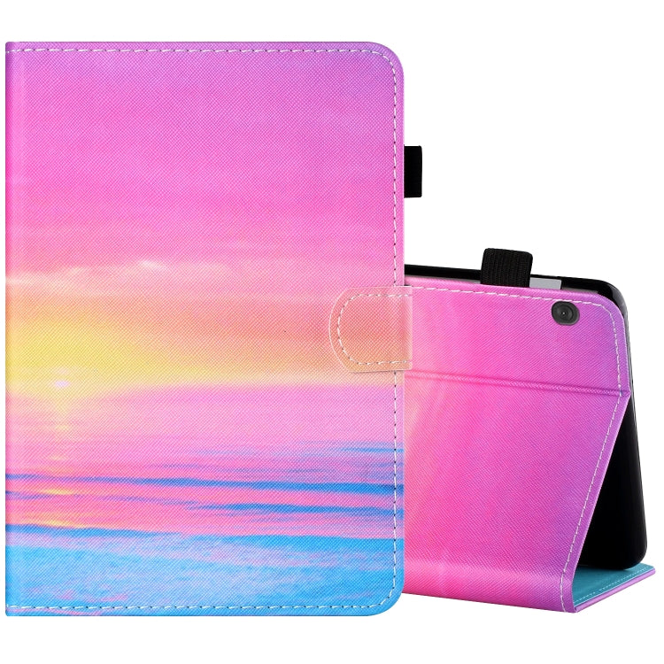 Sewing Thread Horizontal Painted Flat Leather Case with Pen Cover & Anti Skid Strip & Card Slot & Holder & Sleep / Wake-up Function, For Samsung Galaxy Tab S6 Lite SM-P610 / 615, For Amazon Kindle Fire HD8 2020, For Samsung Galaxy Tab A7 2020 T500 / T5...