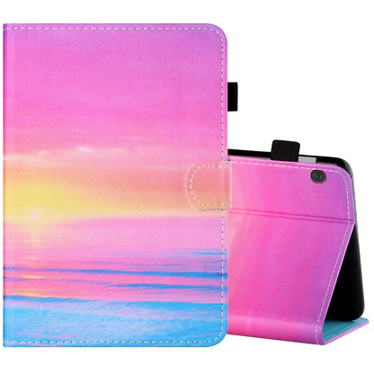 Sewing Thread Horizontal Painted Flat Leather Case with Pen Cover & Anti Skid Strip & Card Slot & Holder & Sleep / Wake-up Function, For Samsung Galaxy Tab S6 Lite SM-P610 / 615, For Amazon Kindle Fire HD8 2020, For Samsung Galaxy Tab A7 2020 T500 / T5...