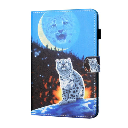 Sewing Thread Horizontal Painted Flat Leather Case with Pen Cover & Anti Skid Strip & Card Slot & Holder & Sleep / Wake-up Function, For Lenovo Tab FHD M10 Plus X606F