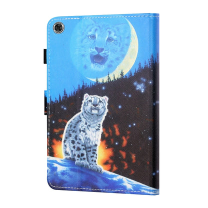 Sewing Thread Horizontal Painted Flat Leather Case with Pen Cover & Anti Skid Strip & Card Slot & Holder & Sleep / Wake-up Function, For Lenovo Tab FHD M10 Plus X606F