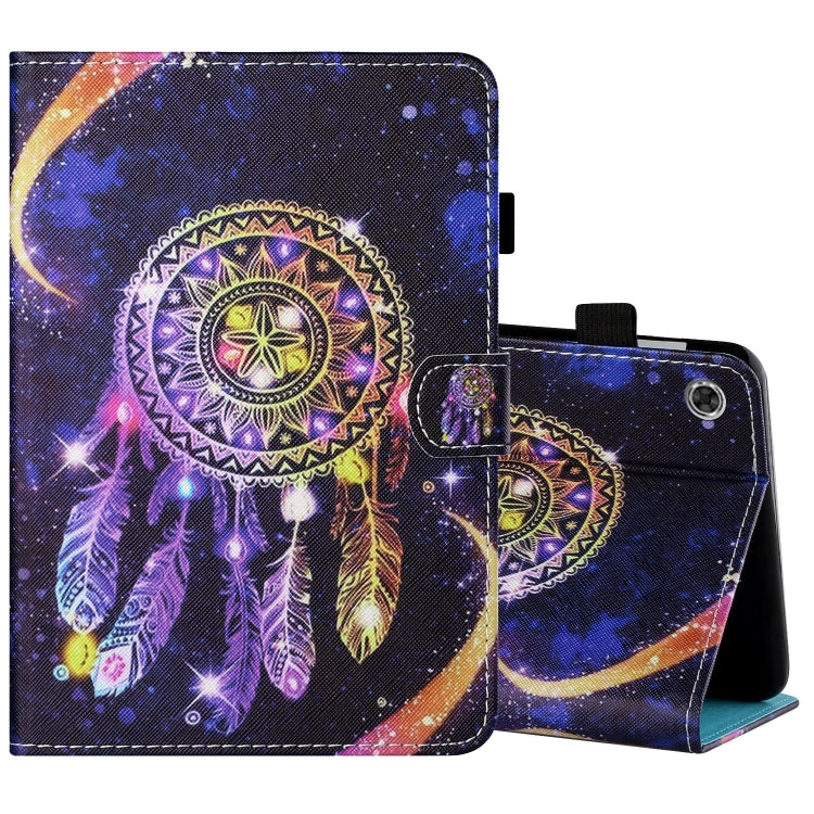 Sewing Thread Horizontal Painted Flat Leather Case with Pen Cover & Anti Skid Strip & Card Slot & Holder & Sleep / Wake-up Function, For Lenovo Tab FHD M10 Plus X606F