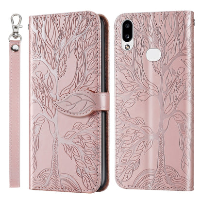 Life of Tree Embossing Pattern Horizontal Flip Leather Case with Holder & Card Slot & Wallet & Photo Frame & Lanyard, For Samsung Galaxy A8s, For Samsung Galaxy A10s, For Samsung Galaxy A20 / A30, For Samsung Galaxy A20e, For Samsung Galaxy A20s       ...