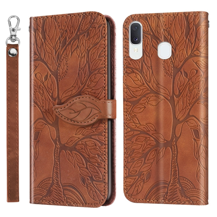 Life of Tree Embossing Pattern Horizontal Flip Leather Case with Holder & Card Slot & Wallet & Photo Frame & Lanyard, For Samsung Galaxy A8s, For Samsung Galaxy A10s, For Samsung Galaxy A20 / A30, For Samsung Galaxy A20e, For Samsung Galaxy A20s       ...