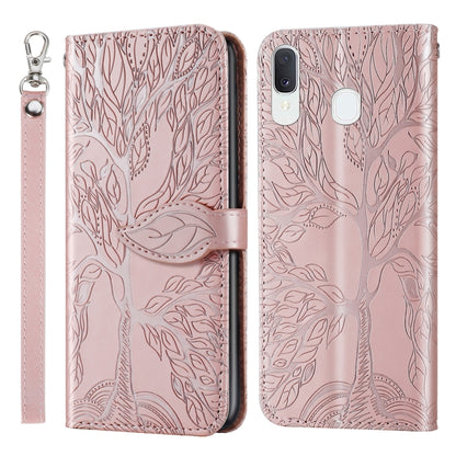 Life of Tree Embossing Pattern Horizontal Flip Leather Case with Holder & Card Slot & Wallet & Photo Frame & Lanyard, For Samsung Galaxy A8s, For Samsung Galaxy A10s, For Samsung Galaxy A20 / A30, For Samsung Galaxy A20e, For Samsung Galaxy A20s       ...