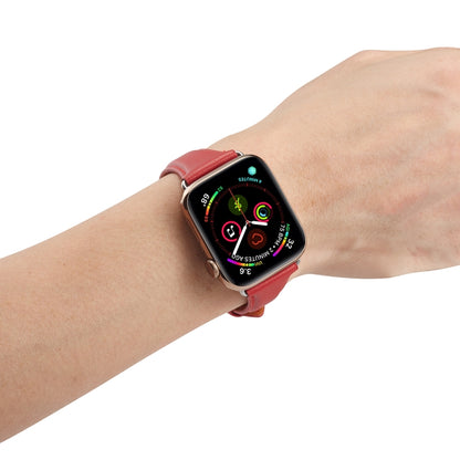 Genuine Leather Watchband For Apple Watch Series 6 & SE & 5 & 4 44mm / 3 & 2 & 1 42mm, For Apple Watch Series 7 45mm / 6 & SE & 5 & 4 44mm / 3 & 2 & 1 42mm, For Apple Watch Ultra 49mm / Series 8&7 45mm / SE 2&6&SE&5&4 44mm / 3&2&1 42mm