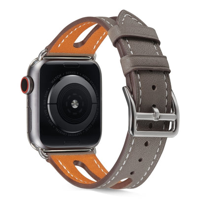 Top-grain Leather Watchband For Apple Watch Series 6 & SE & 5 & 4 44mm / 3 & 2 & 1 42mm