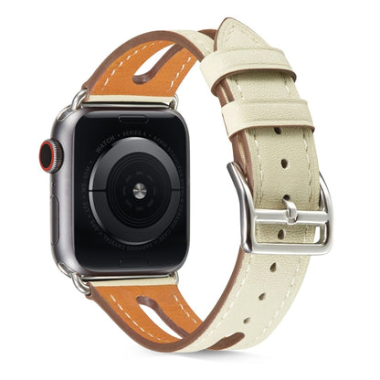 Top-grain Leather Watchband For Apple Watch Series 6 & SE & 5 & 4 44mm / 3 & 2 & 1 42mm